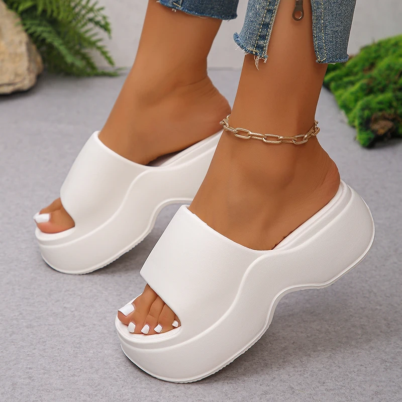 Women Shoes Wedges - Klobige Plateau-Hausschuhe für Damen, Sommer 2022,