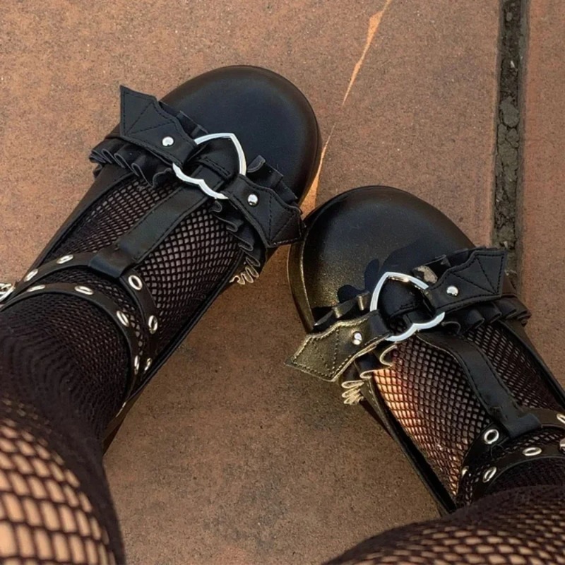 Women Shoes Wedges - Neue Sweet Heart Buckle Wedges Mary