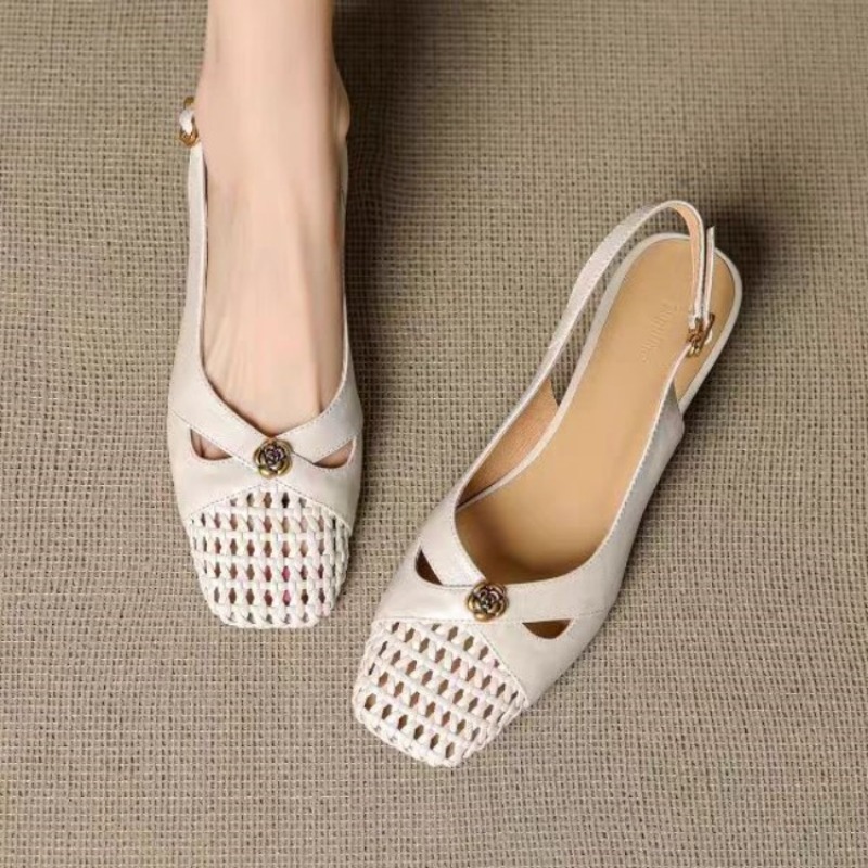 Shoes For Women Flats - Damen-Sandalen mit geschlossener Zehenpartie im französischen
