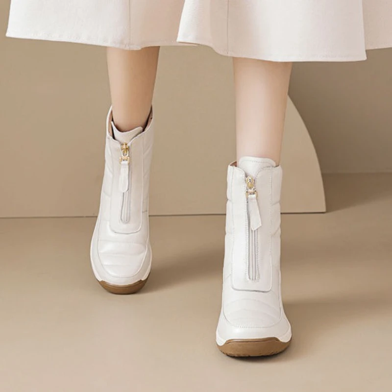 Women'S Shoes Trending 2025 - Stiefeletten mit runder Spitze, wasserdicht, mit