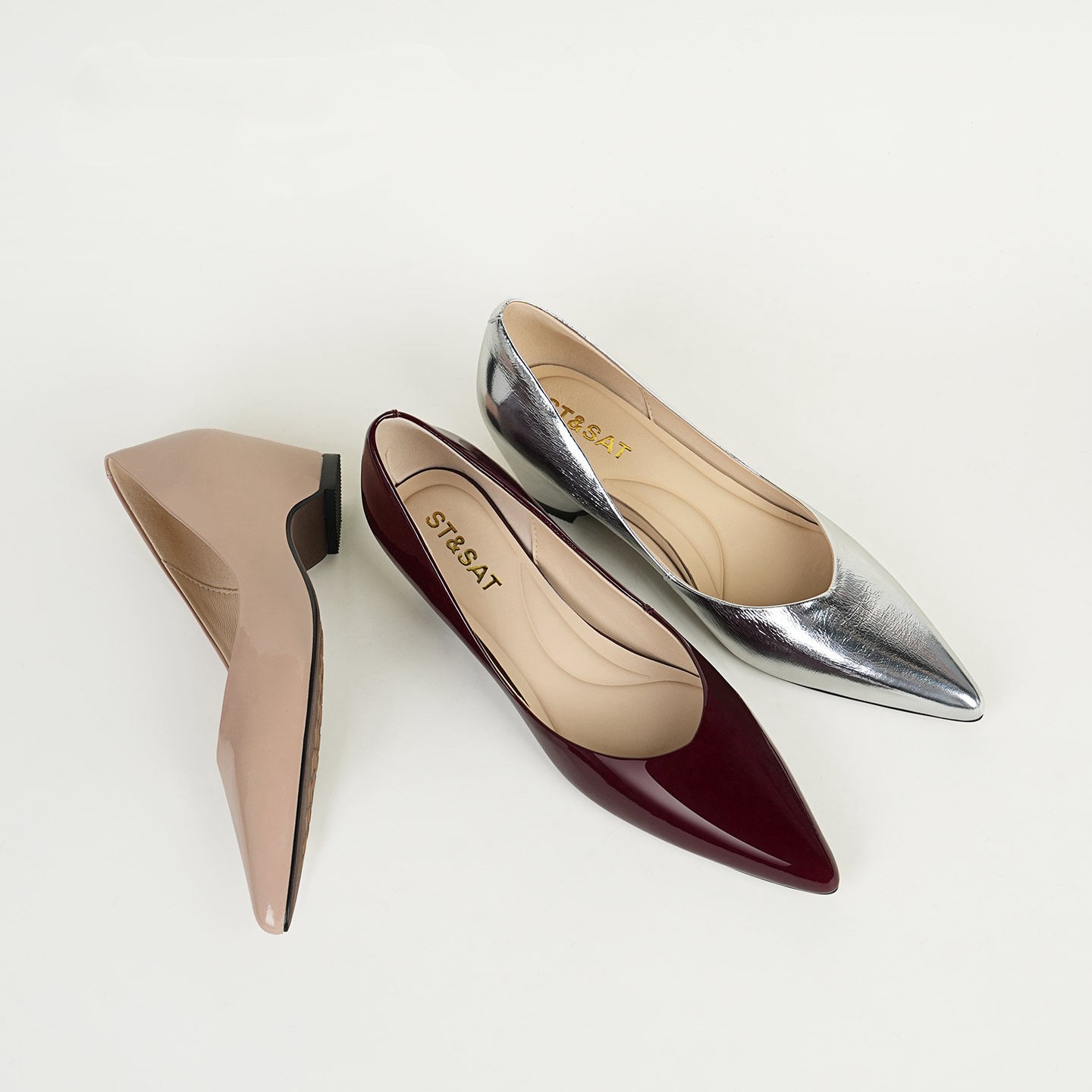 Women Shoes Wedges - Spitze Low-Cut-Flats für Damen, Frühjahr 2026,