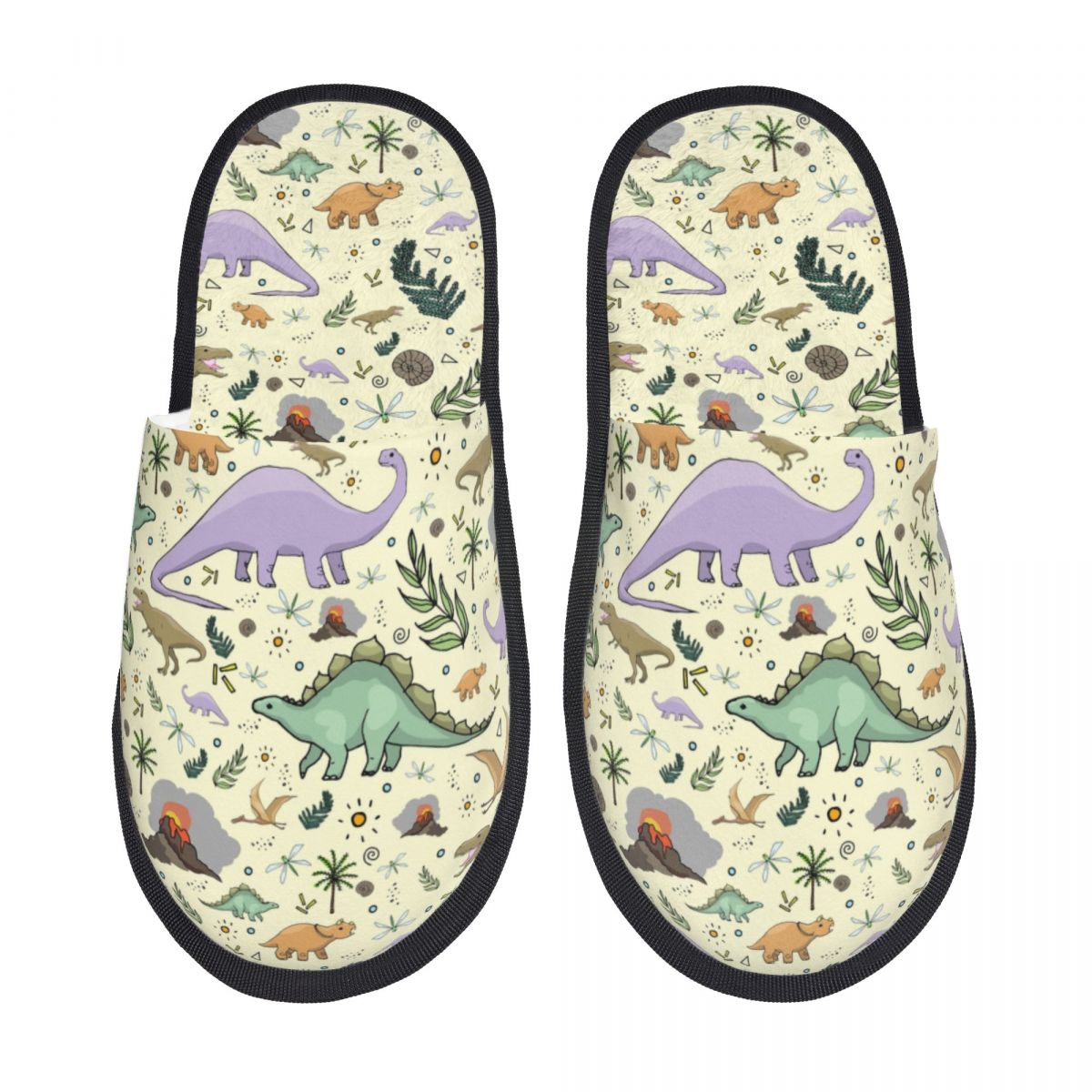 Women Shoes Kinds - Individuelle Cartoon-Dinosaurier Weiche Memory-Schaum Hausschuhe für