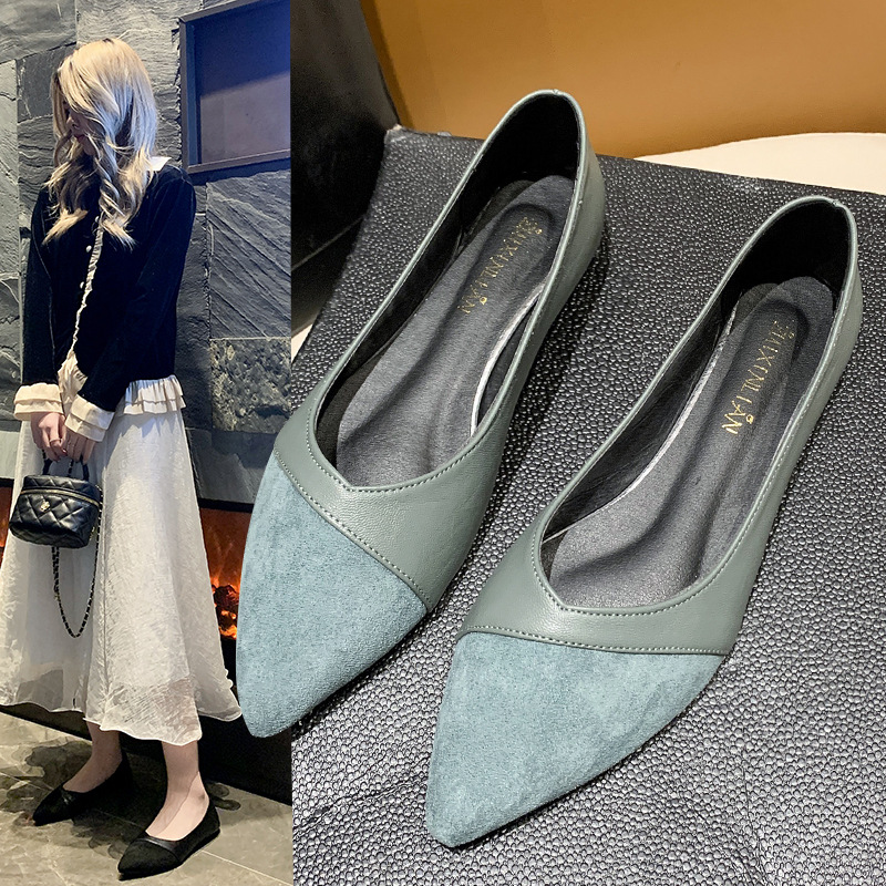 Women Shoes Wedges - Flache schwarze Lederschuhe für Damen. Vielseitige