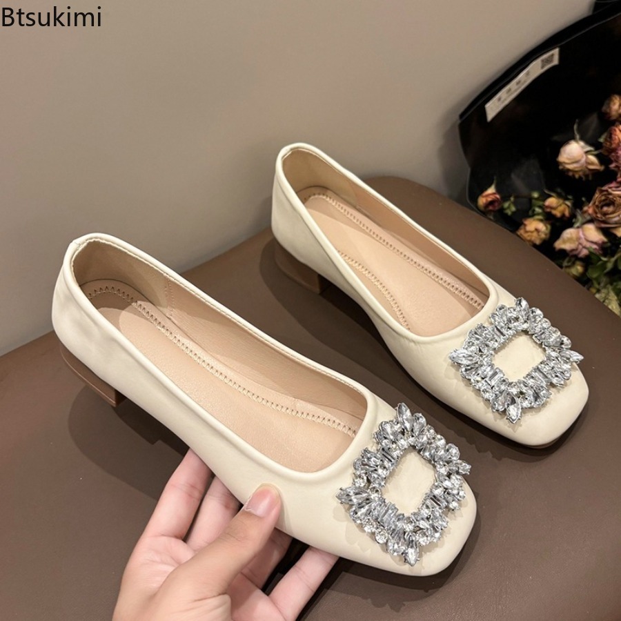 Shoes For Women Flats - Neuheiten Damen Weiche Lederschuhe Komfortable Luxus-Kristall-Modeflachschuhe