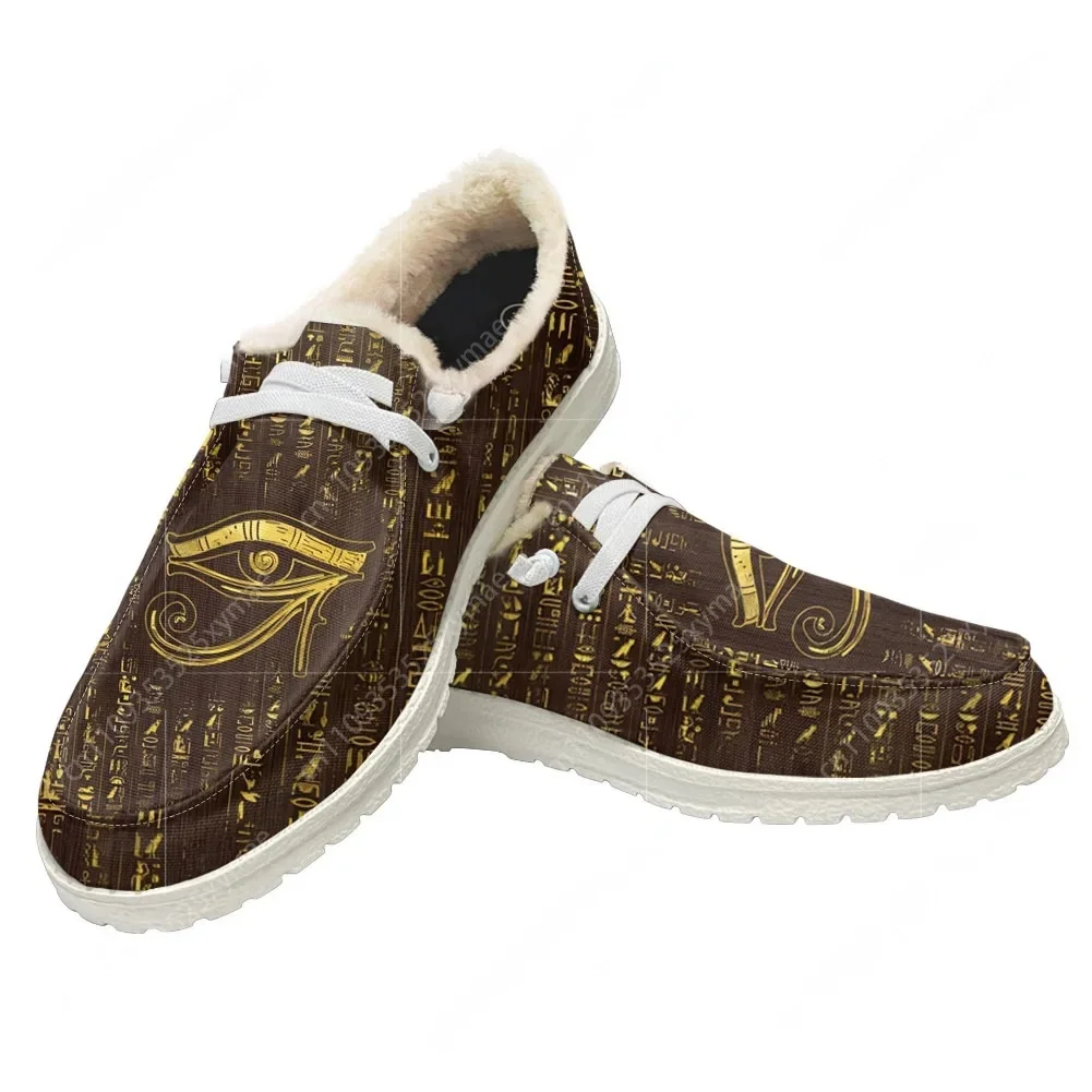 Women Shoes Egypt - Horus, ägyptischer Gott, Auge Ägyptens, Plüsch-Freizeitschuhe,