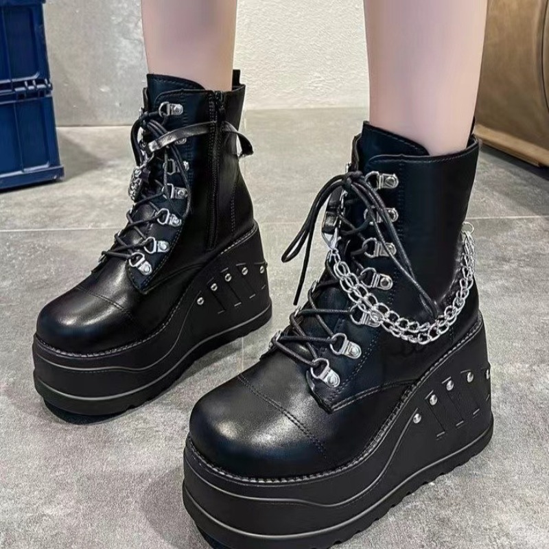 Women Shoes Ksa - 10CM Neue Gothic-Style Plateau-Vampir-Cosplay-Stiefel für Damen,