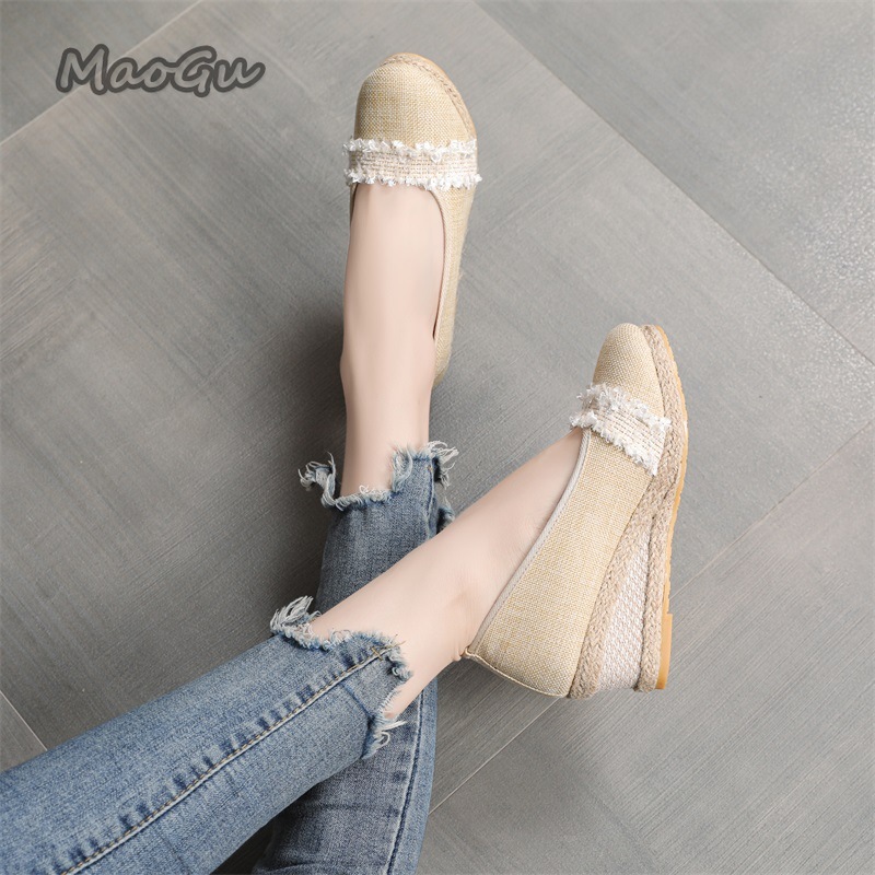 Damen-Espadrille-Keilabsatzsch – Espadrille Wedge Shoes Bewertung und Preis