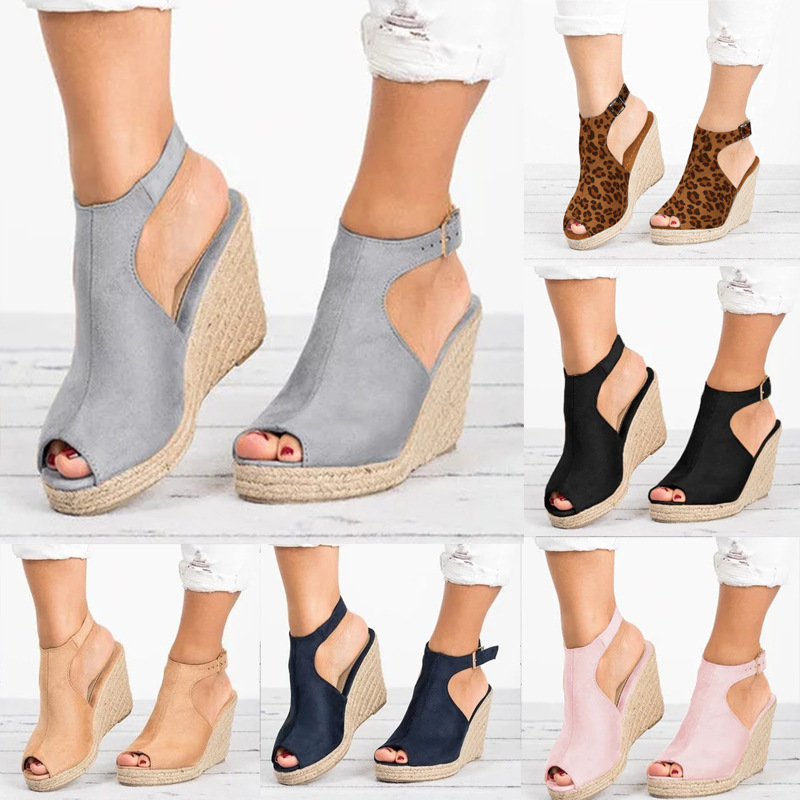 Sandalen mit Absatz für Damen, – Espadrille Wedge Shoes Bewertung und Preis