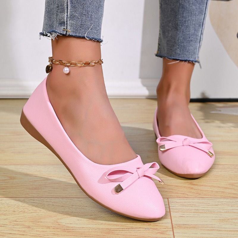 Flache Schleifenschuhe mit wei – Women Shoes Wedges Bewertung und Preis