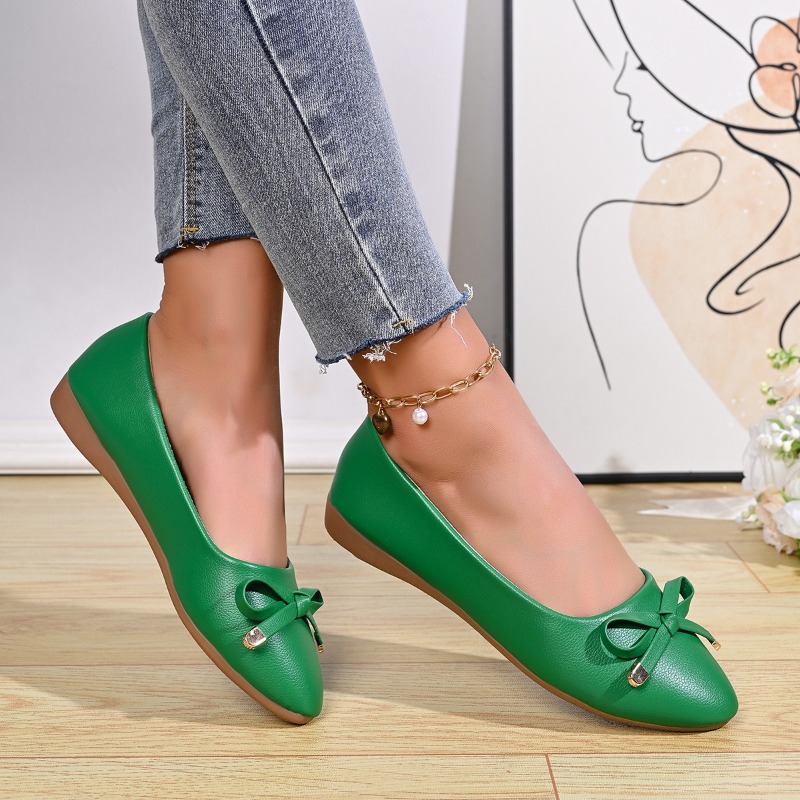 Flache Schleifenschuhe mit wei – Women Shoes Wedges Bewertung und Preis